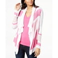 thumbnail image 1 of Petite Colorblocked Open Front Cardigan Intense Pink PXS, 1 of 1