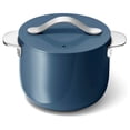 thumbnail image 1 of Petite Cooker - 2 Qt Ceramic Coated Pot - From Chemicals - Perfect for Rice, Grains, or Sauces - Navy, 1 of 7