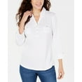 thumbnail image 1 of Petite Cotton Polo Top Bright White PS, 1 of 1