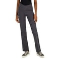 thumbnail image 1 of Petite Criss-Cross-Waistband Flare-Leg Pant Deep Charcoal PP, 1 of 1