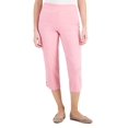 thumbnail image 1 of Petite Crisscross-Hem Capri Pants Gem Pink PXL, 1 of 1