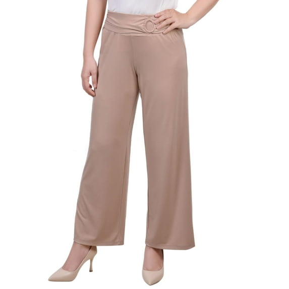 Petite Cropped Pull On Pants with Sash Doeskin PM