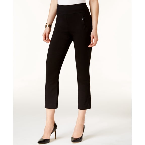 Petite Cropped Skinny Pants Black 2P
