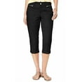 thumbnail image 1 of Petite Cuffed Capri Pants Deep Black 6P, 1 of 1