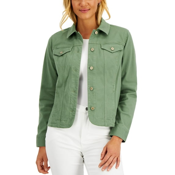 Petite Denim Jacket Cool Olive PM