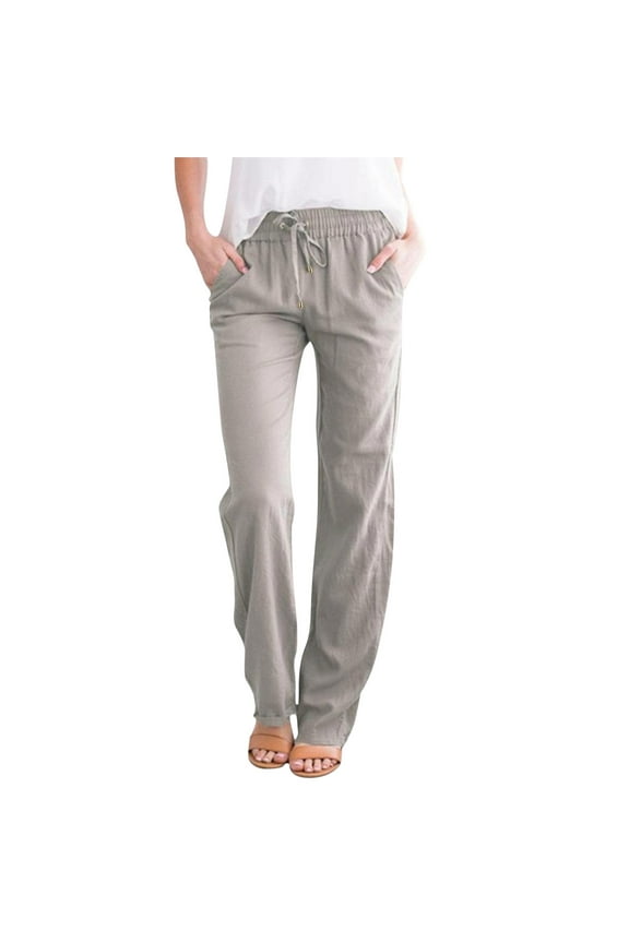 Petite on Dress Pants for Womens Business Casual Womenss Wide Leg Yoga Pants High Waisted Tie Knot Joggers Casual Loose Plus Size Sweatpants With Pockets Womens's Petite Pants