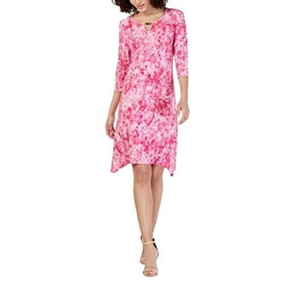 Petite Embellished Tie-Dyed Dress Pink Tiebreeze PXL