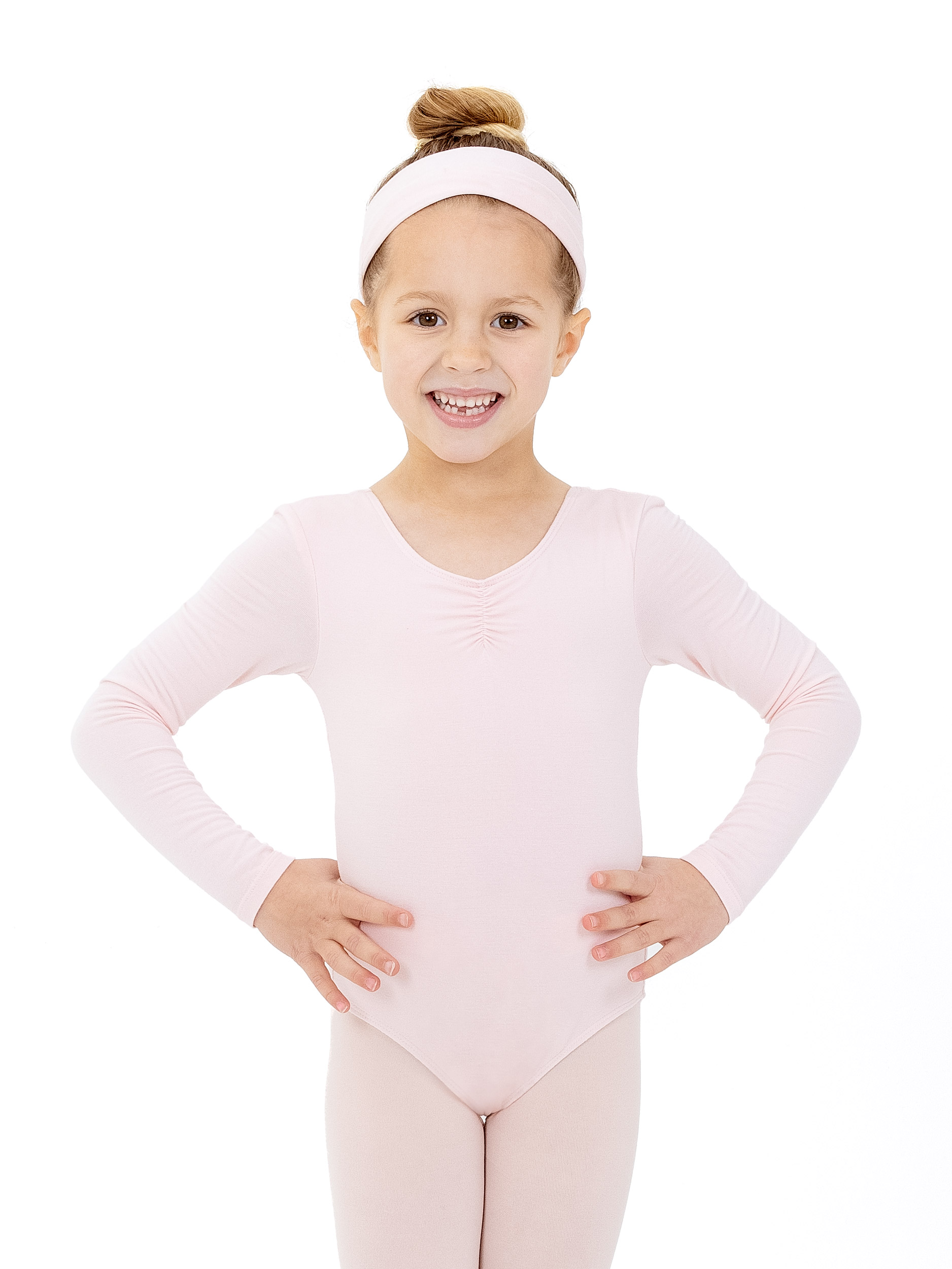 Leveret Girls Leotard Basic Long Sleeve Ballet Dance Leotard Kids