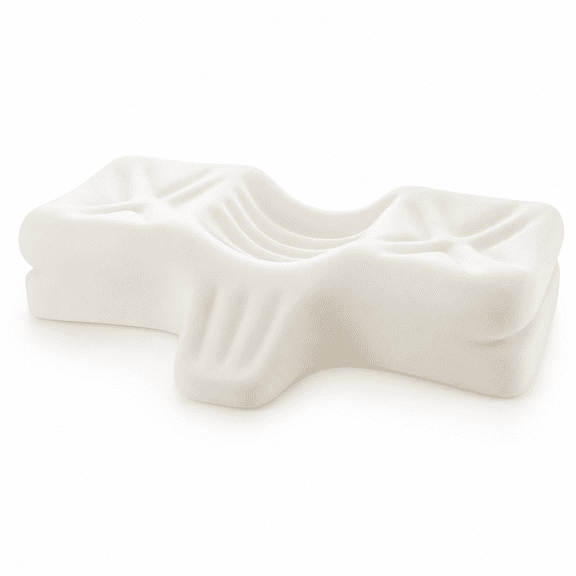 Petite Firm Cervical Foam Pillow, Ergonomic Contour Neck Support Pillow for Side and Back Sleepers, Supportive Bed Pillow for Comfortable Sleep and Spinal Alignment