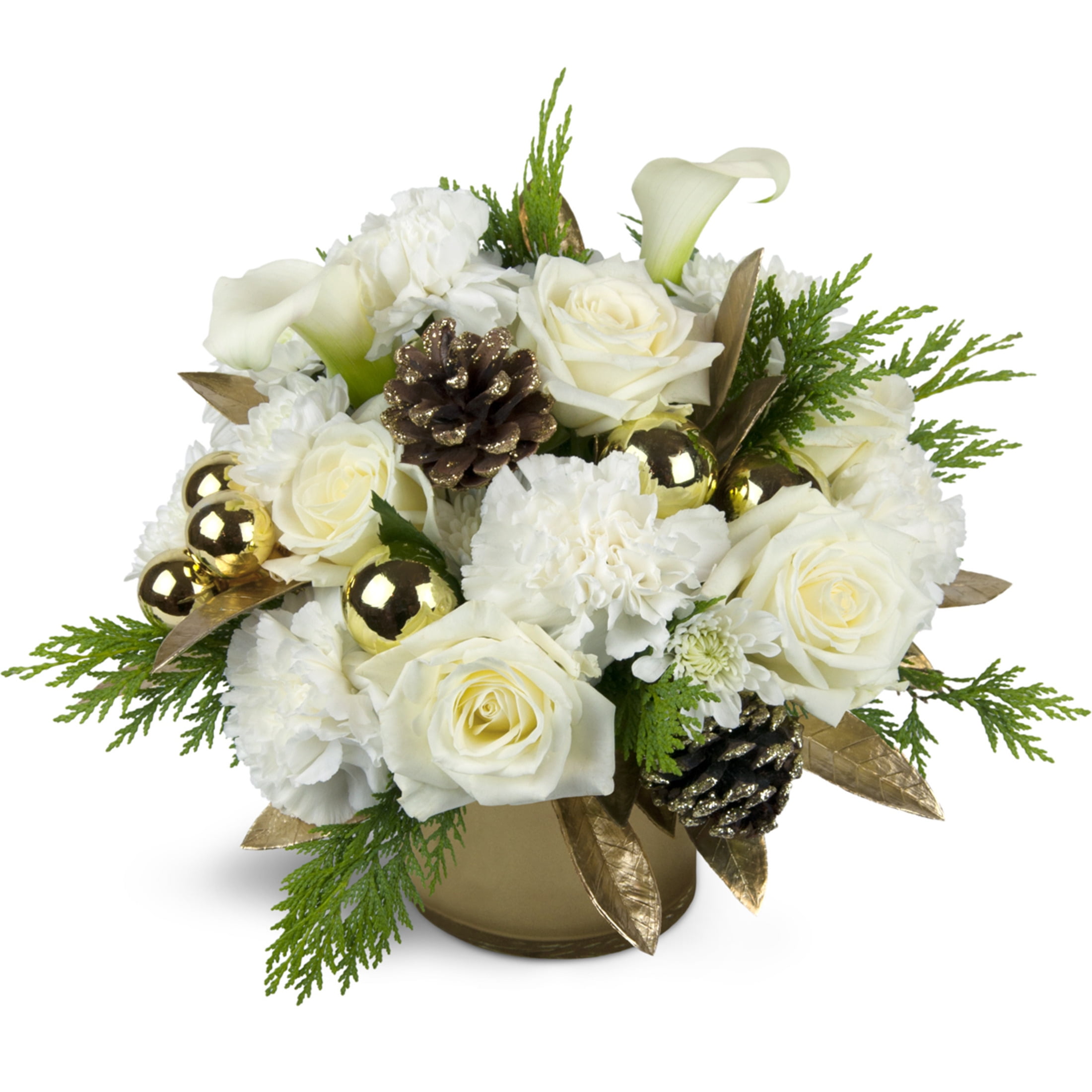 Golden Color Small Size Flower Set Of 20