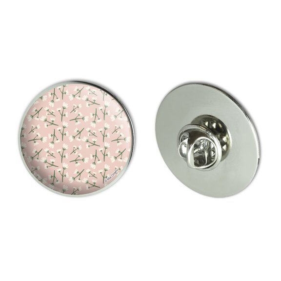 Petite Flowers Metal 1.1" Tie Tack Hat Lapel Pin Pinback