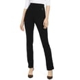 thumbnail image 1 of Petite High-Rise Zip-Pocket Pants Deep Black 4P, 1 of 2
