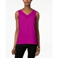 thumbnail image 1 of Petite Illusion Trim Tank Top Magenta Flame PXS, 1 of 1