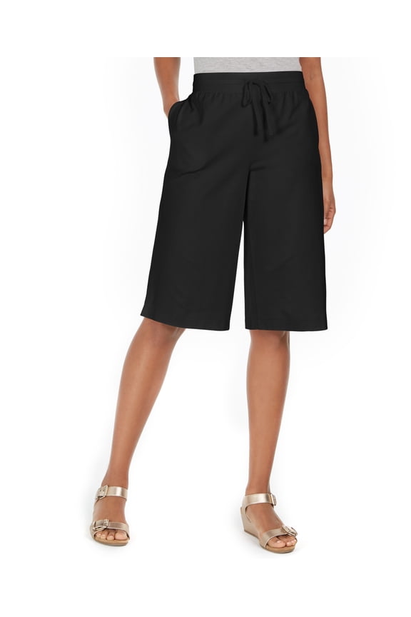 Petite Knit Skimmer Shorts Deep Black PP