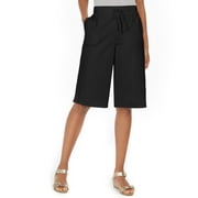 KAREN SCOTT Petite Knit Skimmer Shorts Deep Black PS