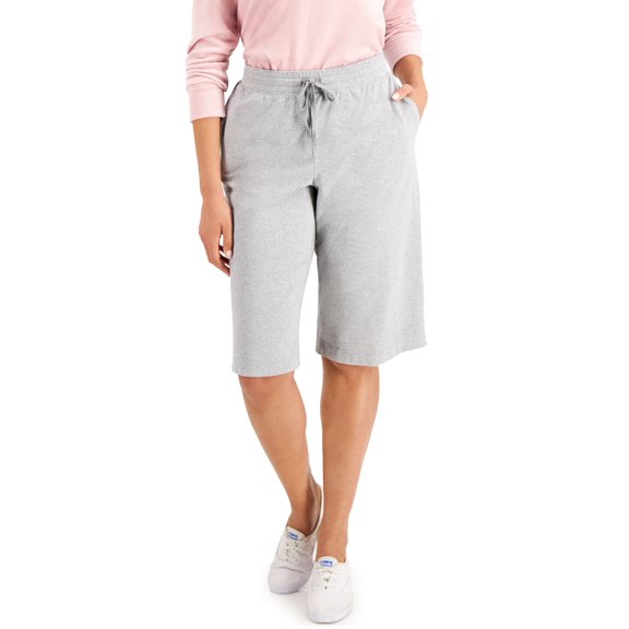 Petite Knit Skimmer Shorts Smoke Grey Heather PP