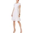 thumbnail image 1 of Petite Lace Fit & Flare Dress Bright White 10P, 1 of 1