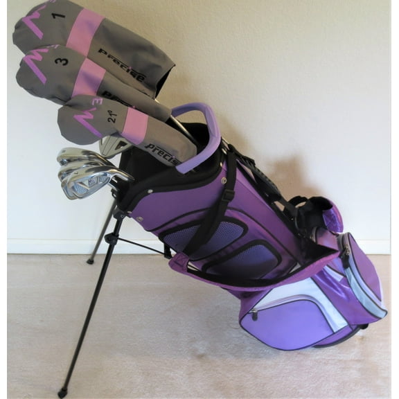 Petite Ladies Complete Golf Set - For Women 5'0"-5'5" Tall Driver, Wood, Hybrid, Irons, Putter Stand Bag Right Handed