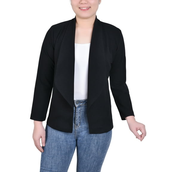 Petite Long Sleeve Ponte Jacket