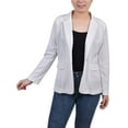 thumbnail image 1 of Petite Long Sleeve Scuba Crepe Jacket Ivory PXL, 1 of 1