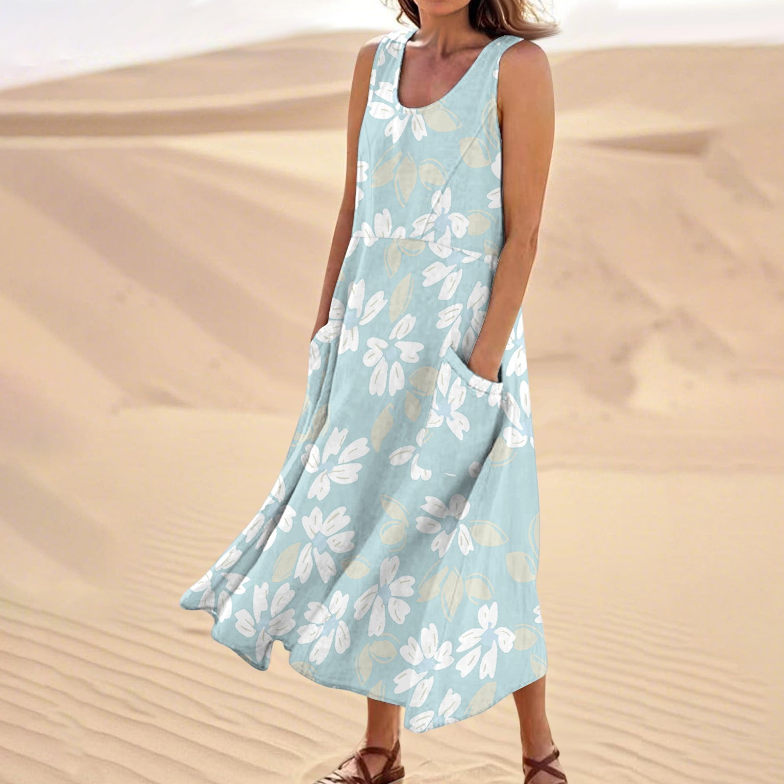 Petite Maxi Dresses for Women Petite Length Resort Wear Sleeveless — free download