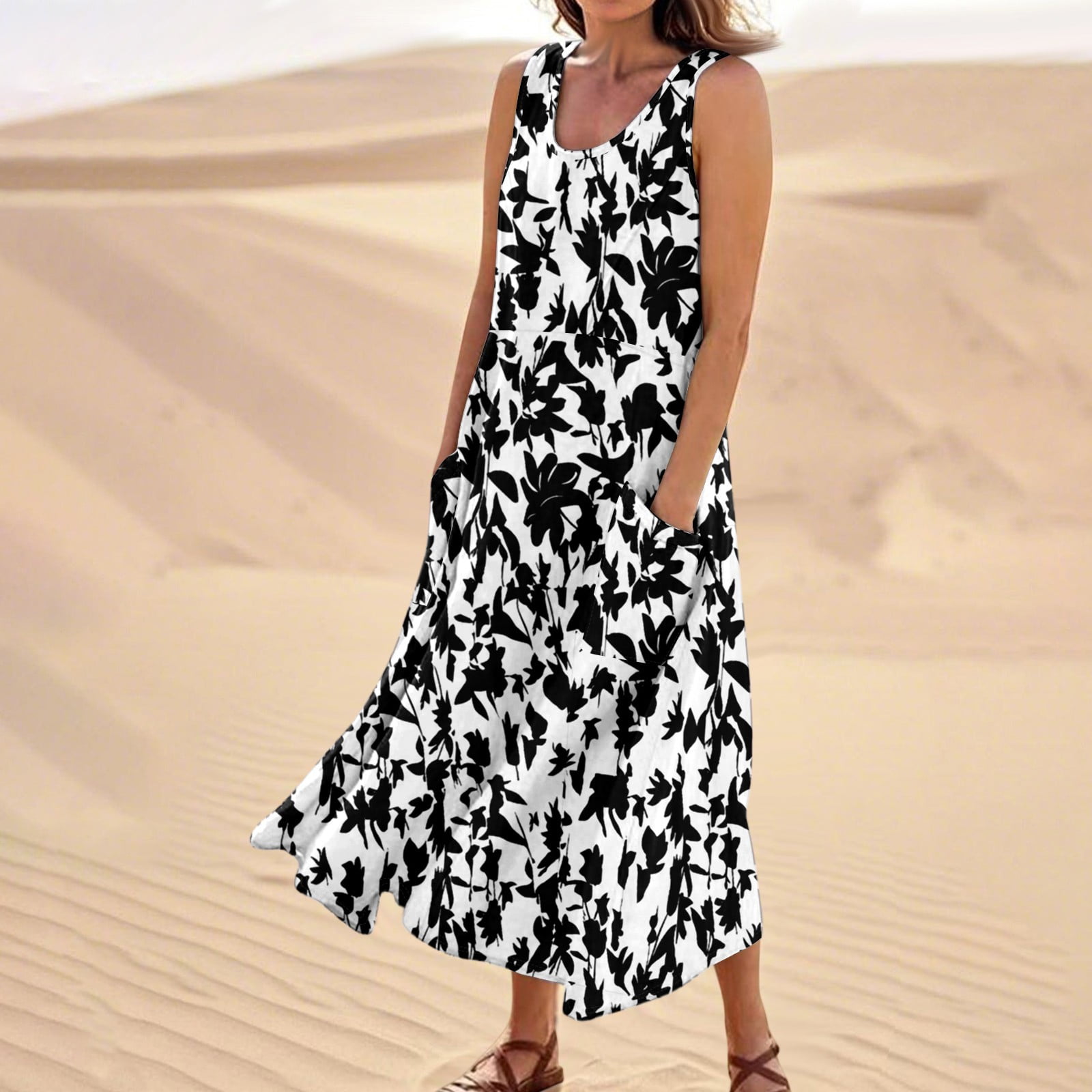 Petite Maxi Dresses for Women Petite Length Resort Wear Sleeveless — free download