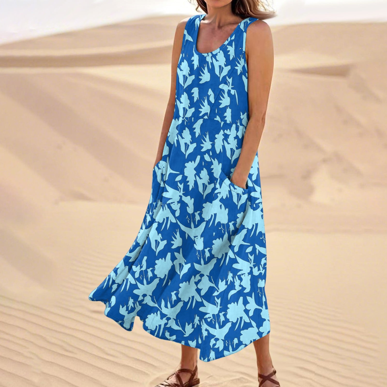 Petite Maxi Dresses for Women Petite Length Resort Wear Sleeveless — free download