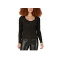 thumbnail image 1 of Petite Metallic-Threaded Sweetheart-Neck Sweater Glitter Black PXL, 1 of 1