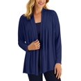 thumbnail image 1 of Petite Open-Front Knit Cardigan Intrepid Blue PL, 1 of 1