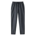 thumbnail image 1 of Petite Pants for Women Elastic Waist Lined Sweatpants Wide Straight Leg Bottom Joggers High Waisted With Pockets Casual Trousers Trendy Dressy Grey M, 1 of 3