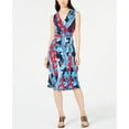 thumbnail image 1 of Petite Patchwork Wrap Midi Dress Broken Flowers PL, 1 of 1