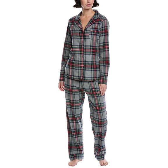 Petite Plume womens  2pc Pajama Set, m, Grey