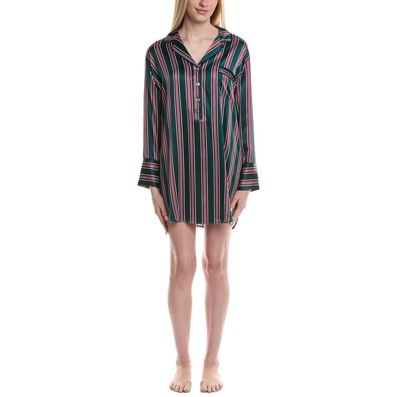 Petite Plume womens  Silk Nightshirt, l, Green
