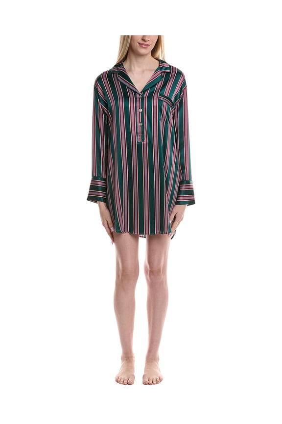 womens  Silk Nightshirt, m, Green