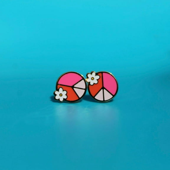 Color Block Peace  Blossoms - Pink