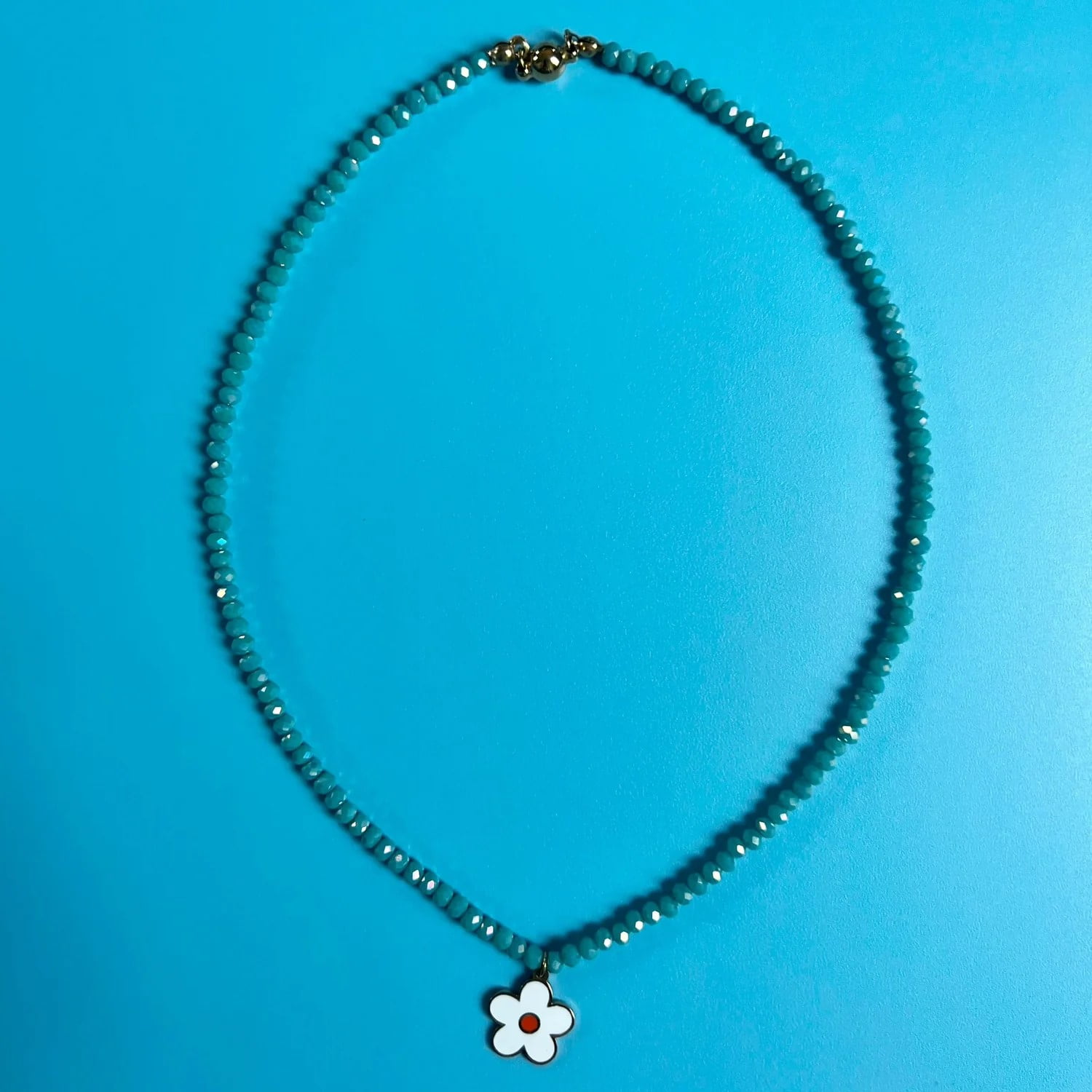 Petite Posts Disco Daisy Magnetic Closure Necklace