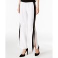 thumbnail image 1 of Petite Racing Stripe Wide Leg Pants Bright White PXL, 1 of 1