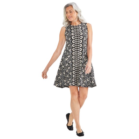 Petite Runway Pottery Flip Flop Dress Runway Black PS