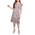 thumbnail image 1 of Petite Shadow Stripe Dress Ivory Orange Flrl PS, 1 of 1