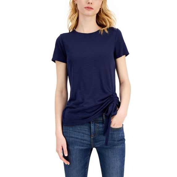 Petite Side-Ruched T-Shirt Indigo Sea PS
