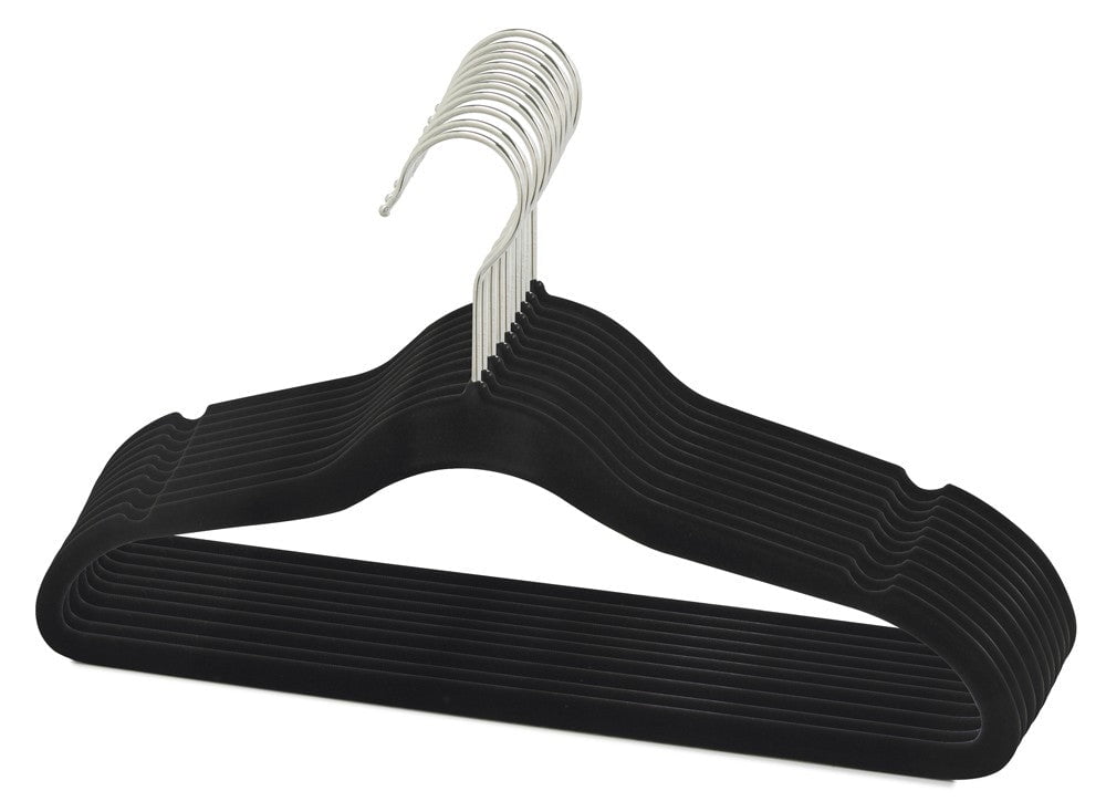 Petite Size Slim-Line Black Shirt-Pant Hangers