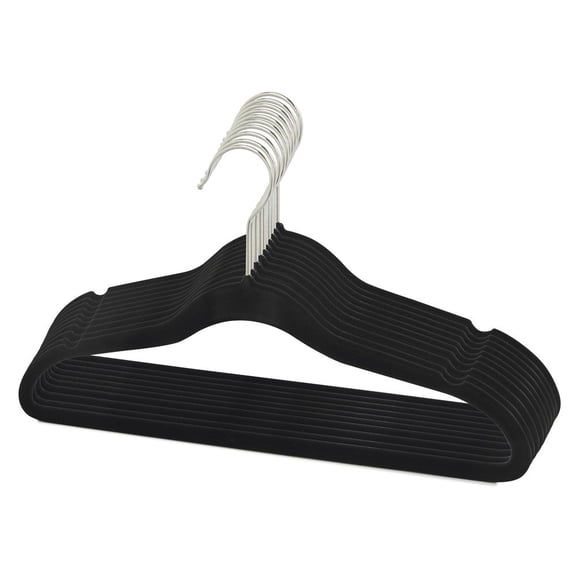 Petite Size Slim-Line Black Shirt-Pant Hangers