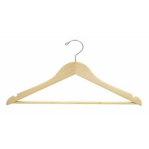 Petite Size Wooden Suit Hanger w/Bar