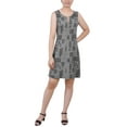 thumbnail image 1 of Petite Sleeveless Dress with 3 Rings Black/White Geosquare PM, 1 of 1