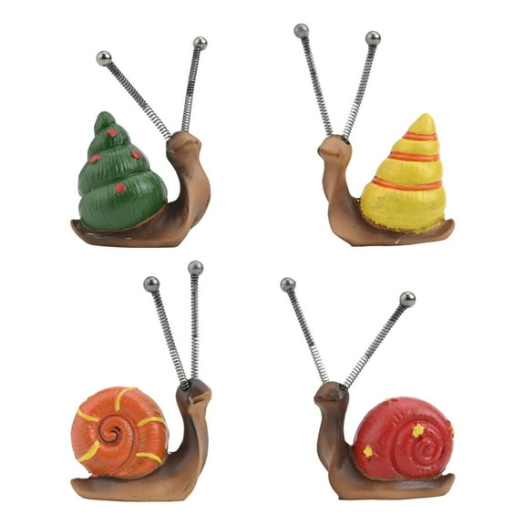 Petite Snail Ornaments For Outdoor Decor Set Of 4 Fairy Garden Miniatures