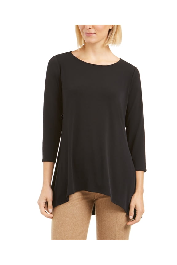 Petite Solid Swing Top Deep Black PM