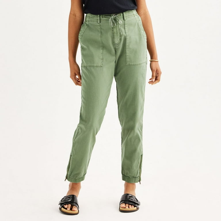 Petite Sonoma Goods For Life Core Utility Jogger Color Manolo Olive Size M PETITE Walmart