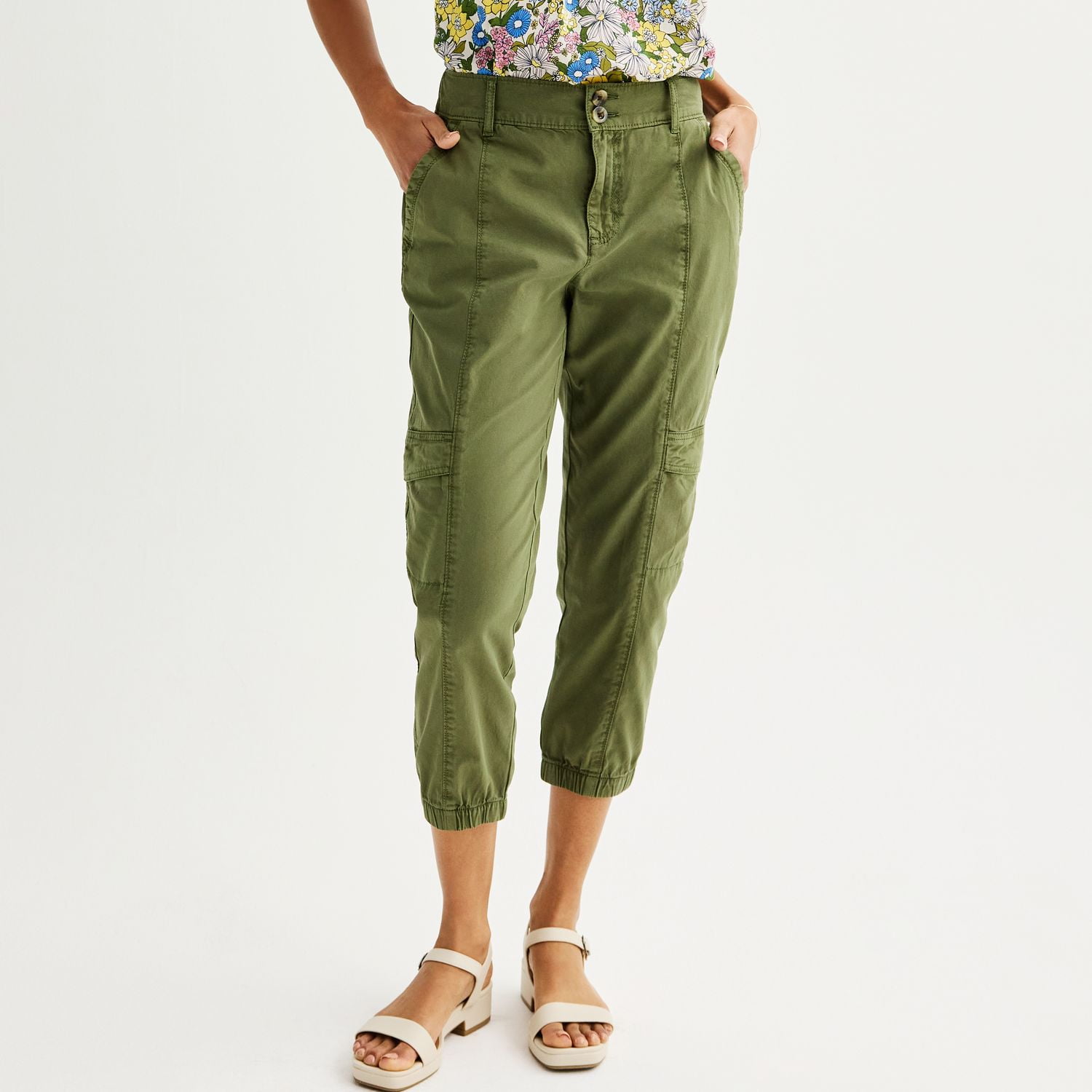 Olive capri pants deals