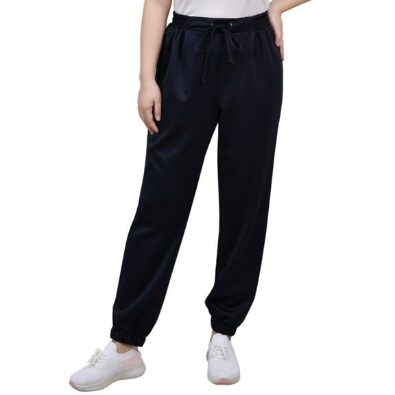 Petite Stretch Crepe Jogger Pants Navy PS