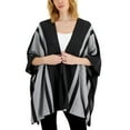 thumbnail image 1 of Petite Striped Cape Sweater Grey Heather PL, 1 of 1